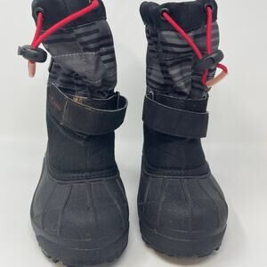 Columbia Kids Black and Red Snow Boots